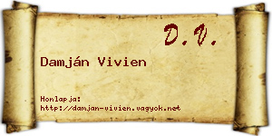 Damján Vivien névjegykártya